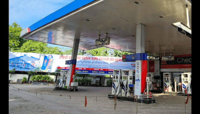 Petrol pump toilet