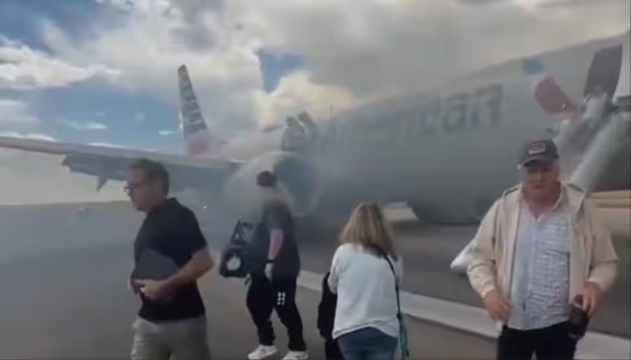 American Airlines Plane Fire