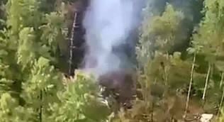 Plane crashes in Russia