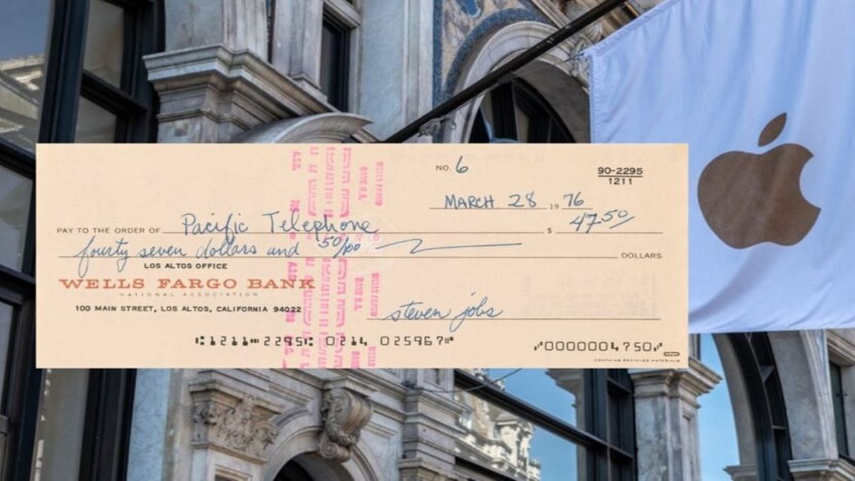 Steve Jobs Signed Check