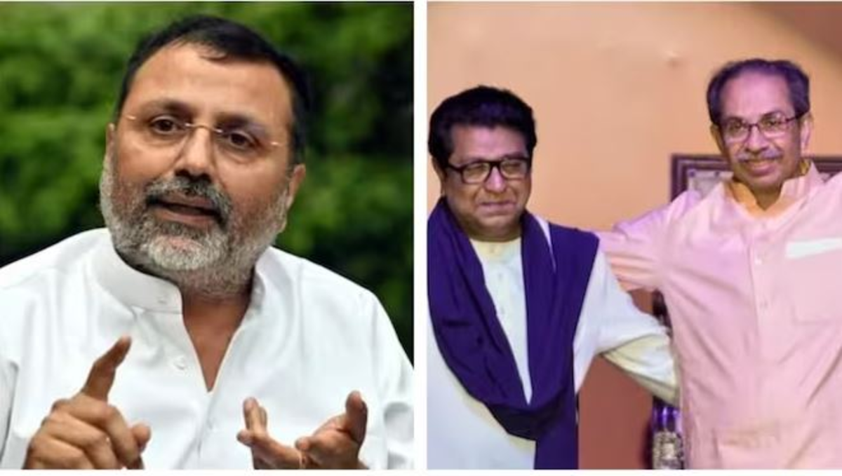 BJP MP Nishikant Dubey has once again targeted the Thackeray family