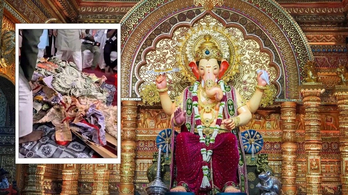Garland of US Dollars Donated to Lalbaugcha Raja