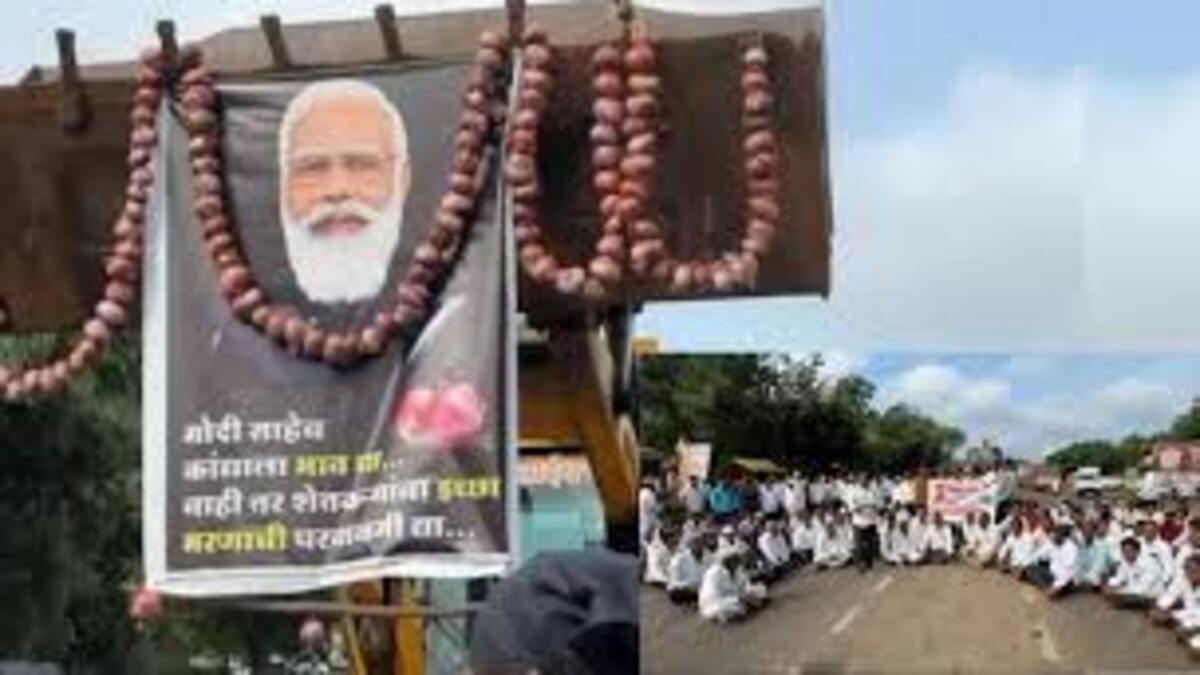 Onion farmers protest